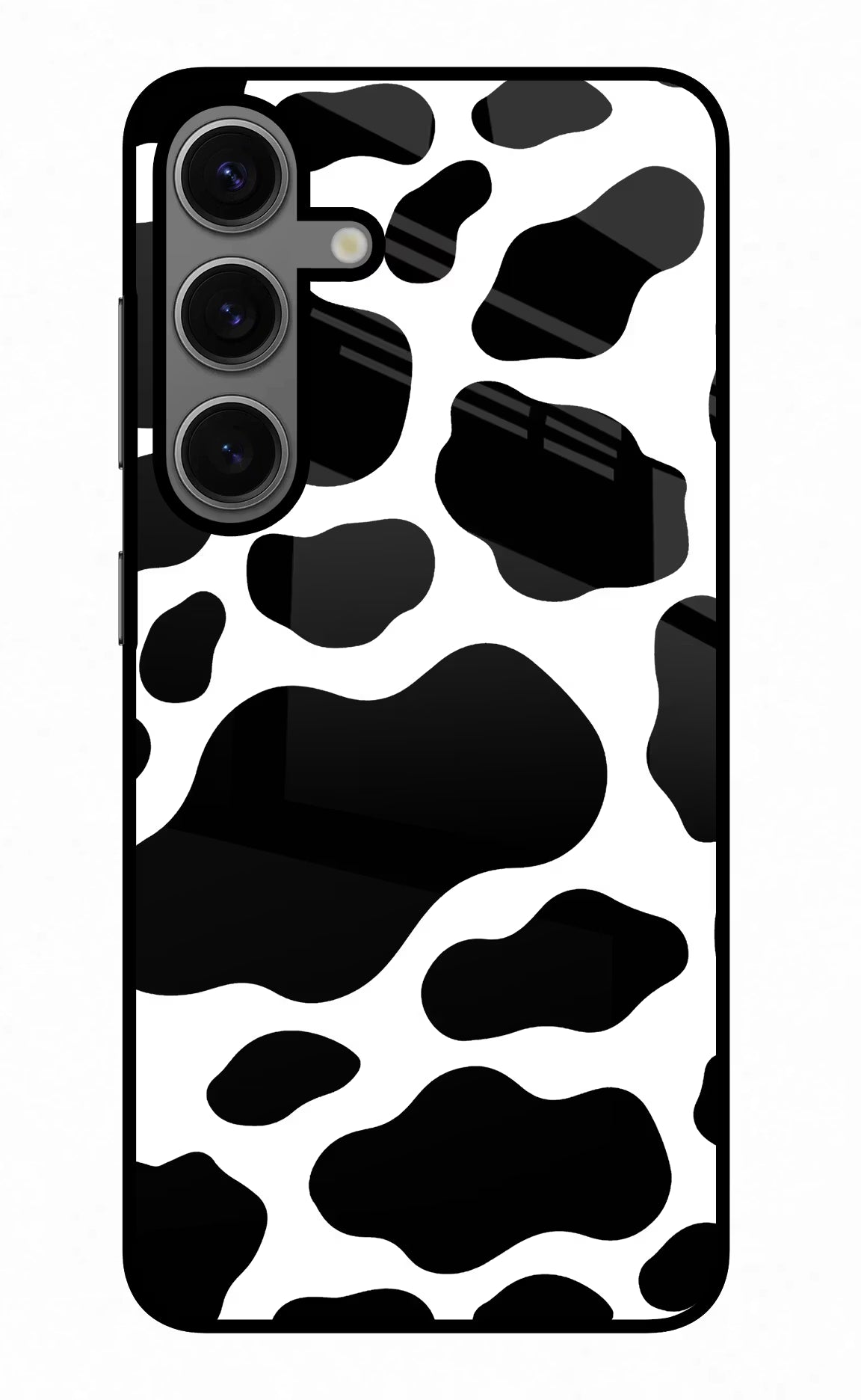 Cow Spots Samsung S24 Glass Case Back Cover by Casekaro
