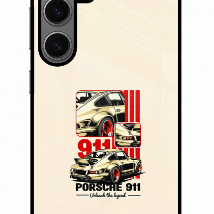 Classic Porsche 911 Samsung S24 Glass Case Back Cover by Casekaro