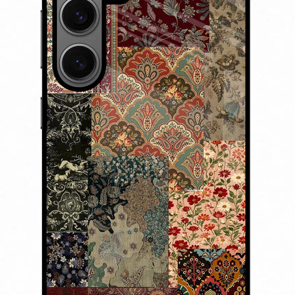 Desi Print Samsung S24 Glass Case Back Cover by Casekaro