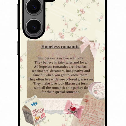 Hopeless Romantic Samsung S24 Glass Case