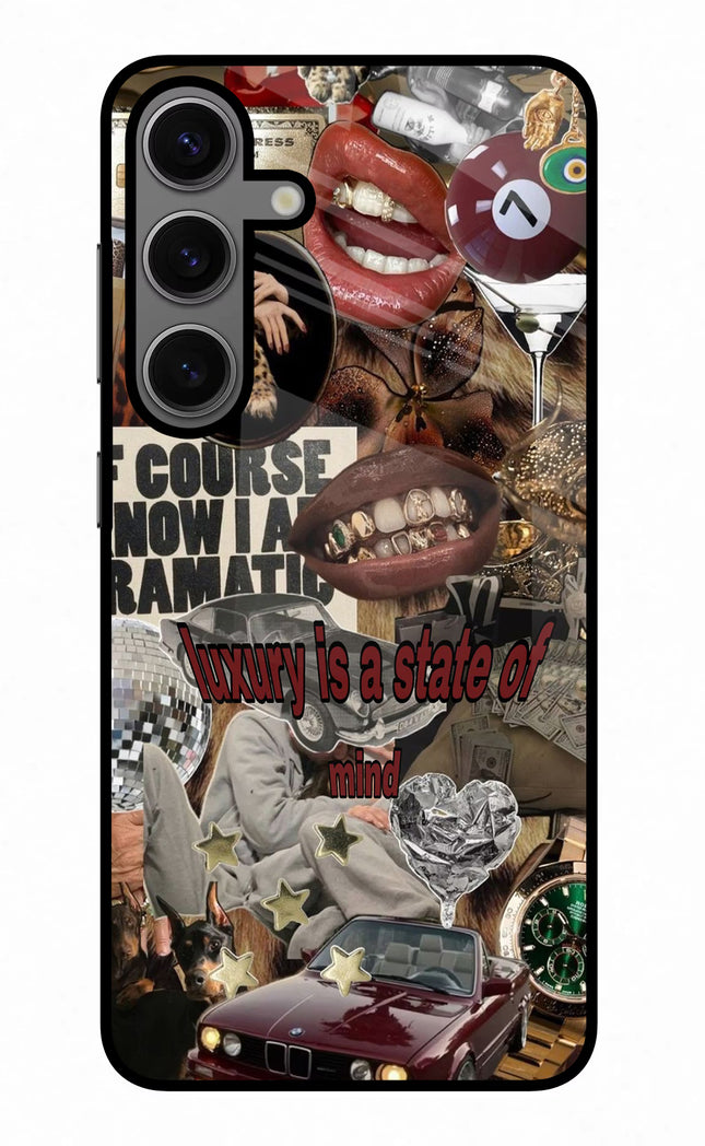 Luxury Samsung S24 Glass Case