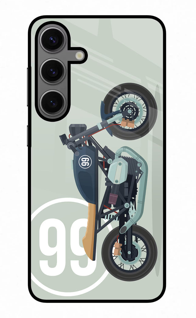 Classic Cafe Racer 99 Samsung S24 Glass Case