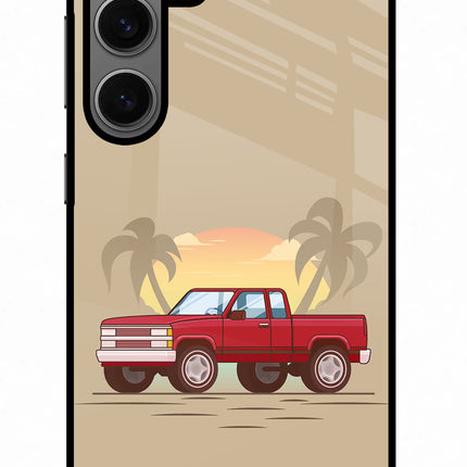 Desert Classic Drive Samsung S24 Glass Case Back Cover by Casekaro