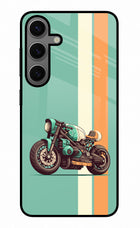Striped Moto Drift Samsung S24 Glass Case