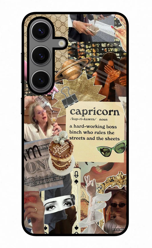 Capricorn Zodiac Samsung S24 Glass Case