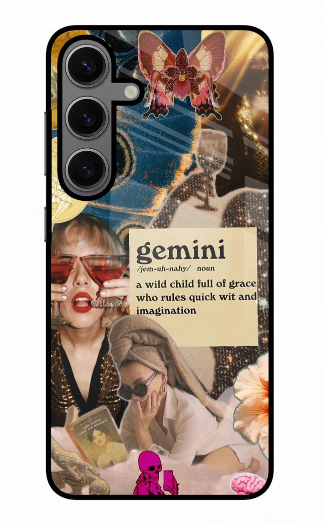 Gemini Zodiac Samsung S24 Glass Case