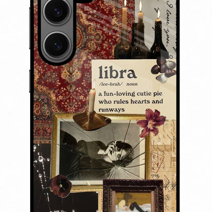 Libra Zodiac Samsung S24 Glass Case Back Cover by Casekaro