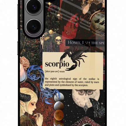 Scorpio Zodiac Samsung S24 Glass Case Back Cover by Casekaro