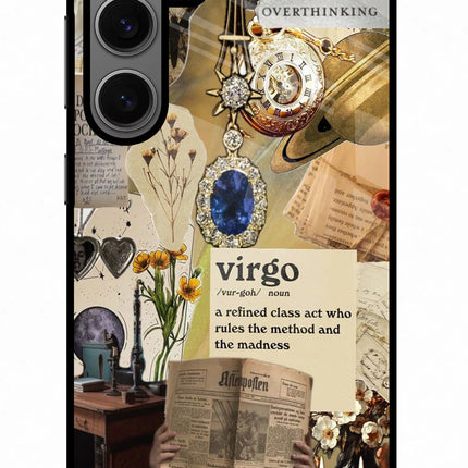 Virgo Zodiac Samsung S24 Glass Case Back Cover by Casekaro