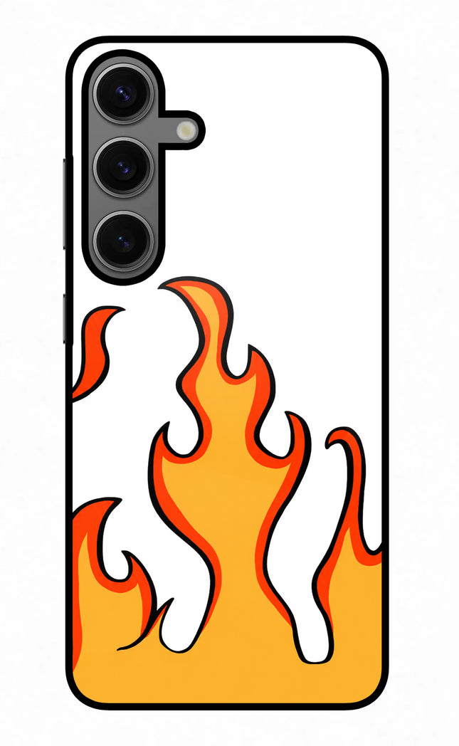 Fired Up – White Samsung S24 Glass Case