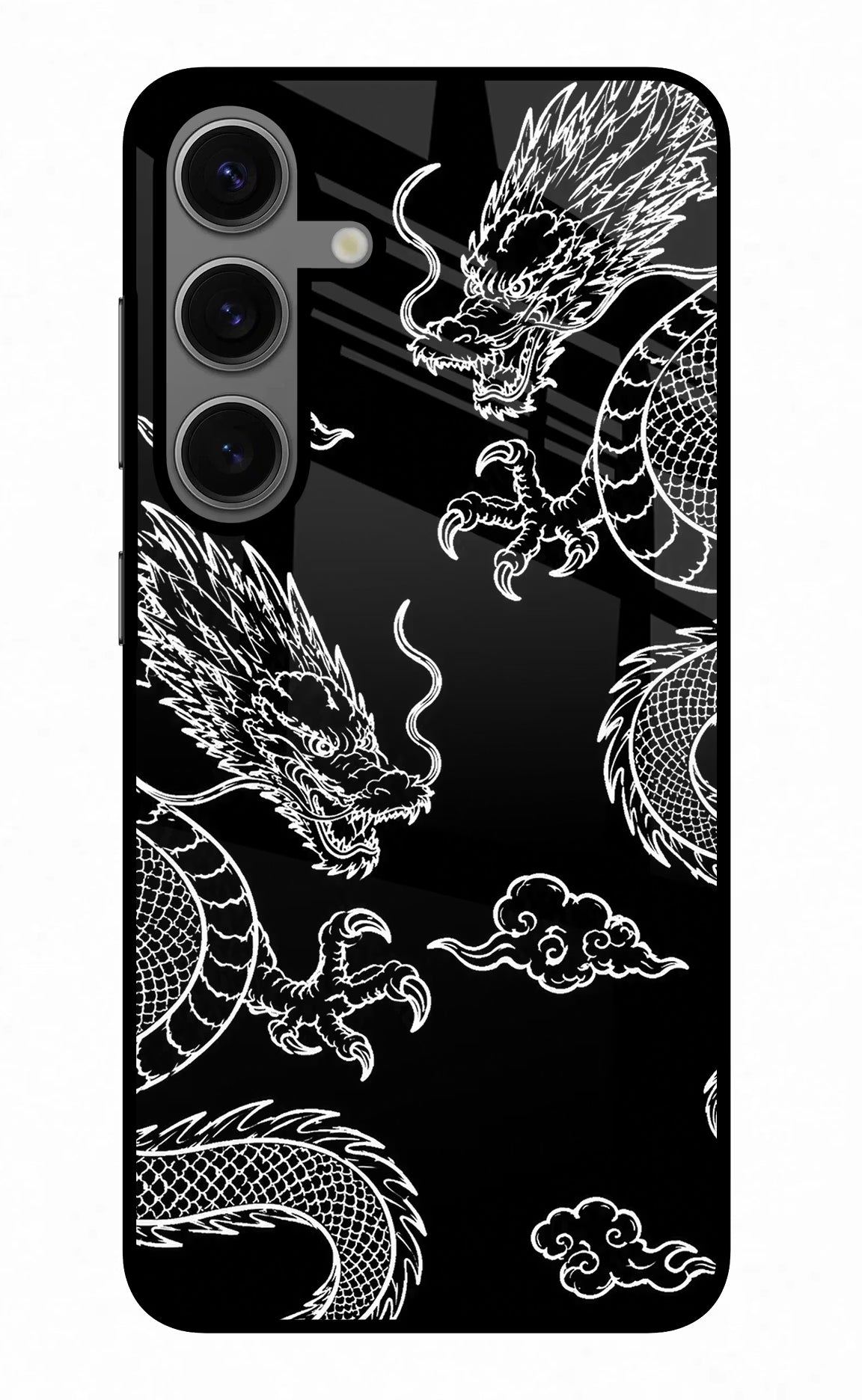 Twin Dragons Samsung S24 Glass Case