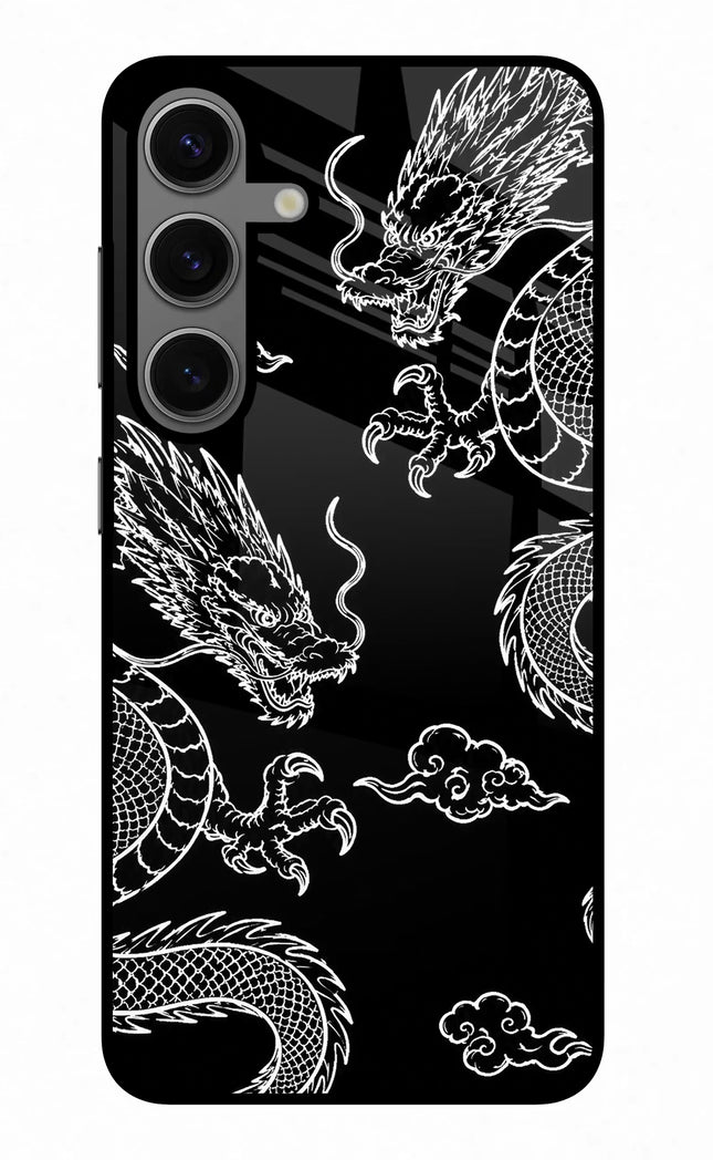 Twin Dragons Samsung S24 Glass Case