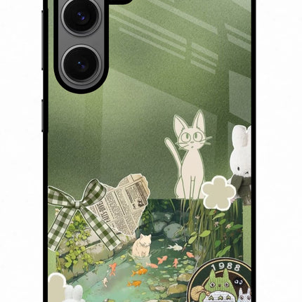 Aesthetic anime Samsung S24 Glass Case