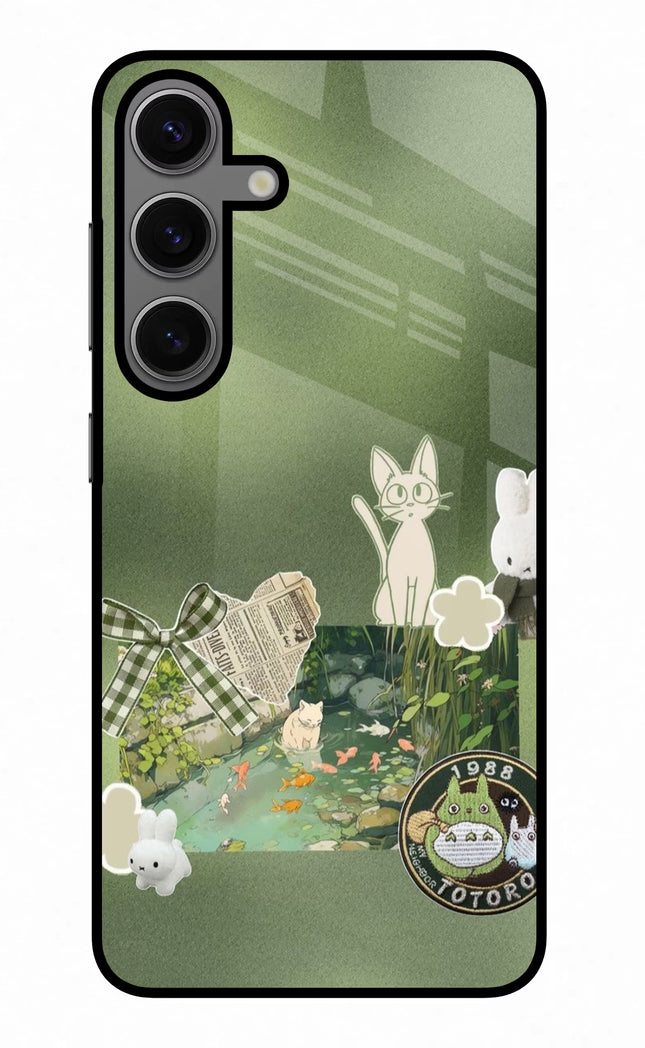 Aesthetic anime Samsung S24 Glass Case