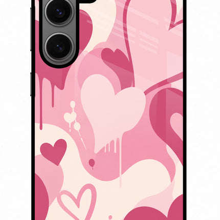 Hearty case Samsung S24 Glass Case Back Cover by Casekaro