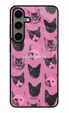 Pink Cats Samsung S24 Glass Case