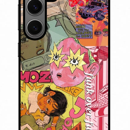 Funkover Samsung S24 Glass Case Back Cover by Casekaro