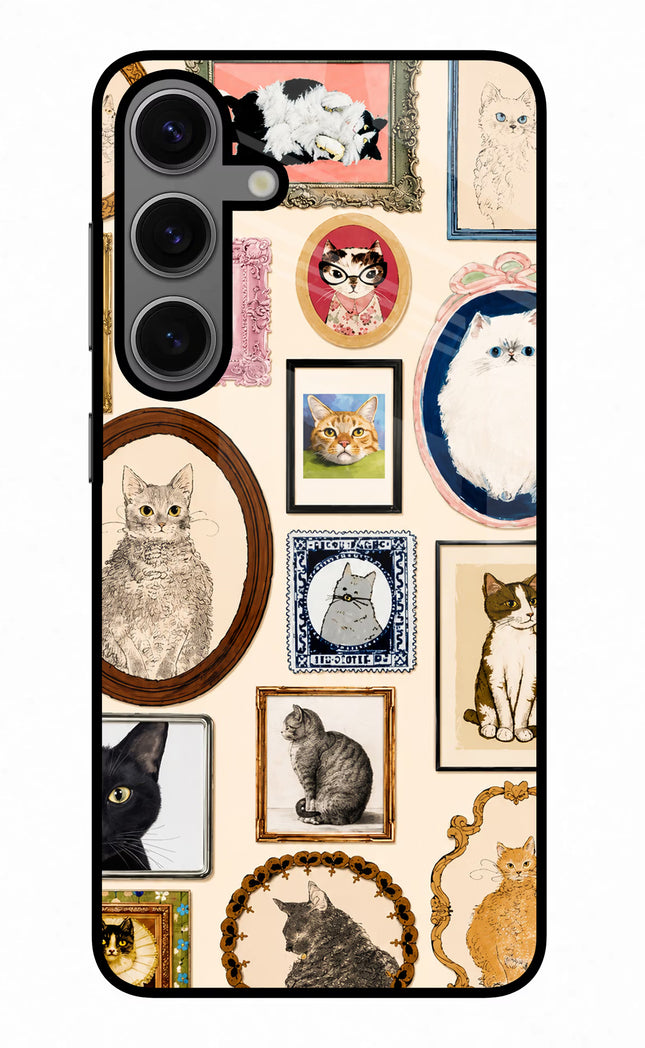 Mirror Cats Samsung S24 Glass Case