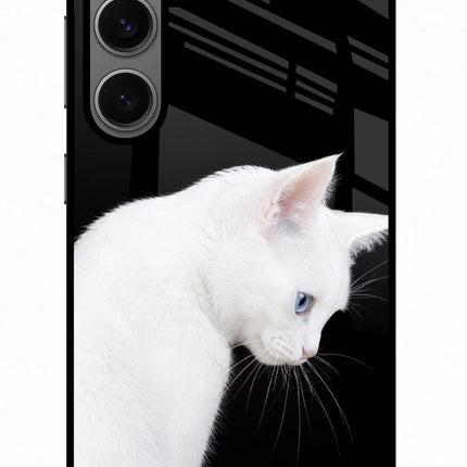 Snow Gaze Samsung S24 Glass Case Back Cover by Casekaro