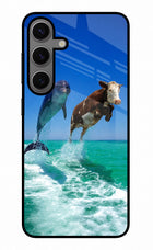 Dolphin vs Cow Samsung S24 Glass Case