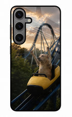 Rollercoaster Dog Samsung S24 Glass Case