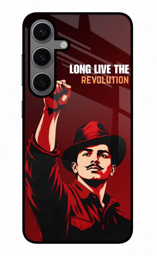 Bhagat Singh Revolution Samsung S24 Glass Case