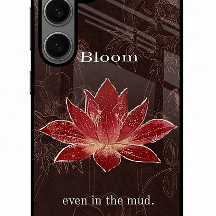 Bloom Samsung S24 Glass Case Back Cover by Casekaro