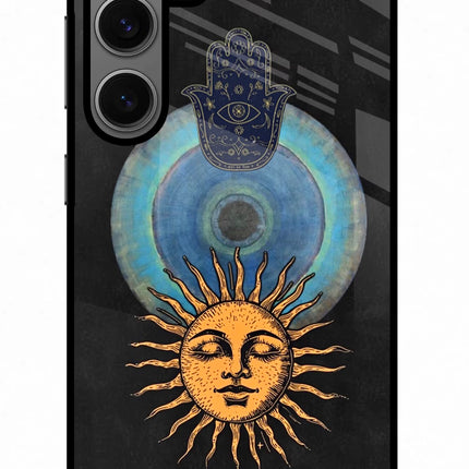 Divine Sun Samsung S24 Glass Case Back Cover by Casekaro