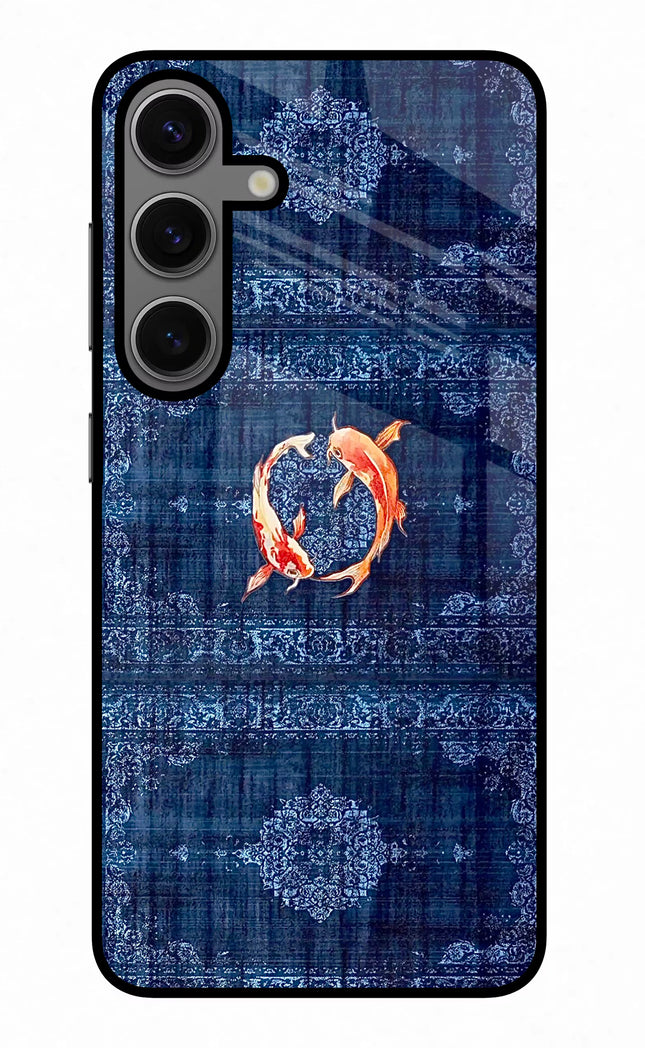 Koi Blue Samsung S24 Glass Case