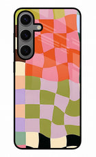 Wavy Grid Samsung S24 Glass Case