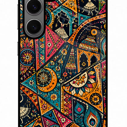 Folk Print Samsung S24 Glass Case