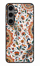 White Mayura Samsung S24 Glass Case