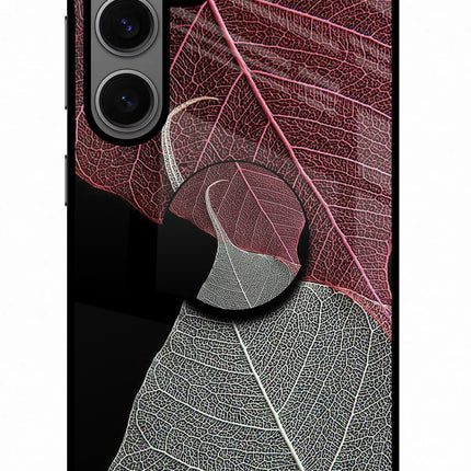 Leaf Pattern Samsung S24 Glass Case