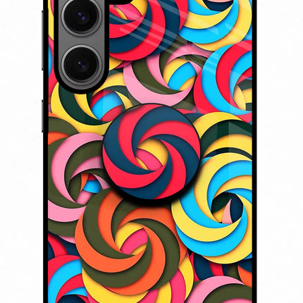 Spiral Pattern Samsung S24 Glass Case