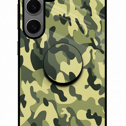Camouflage Samsung S24 Glass Case