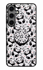 Cute Panda Samsung S24 Glass Case