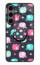 Baby Elephants Samsung S24 Glass Case