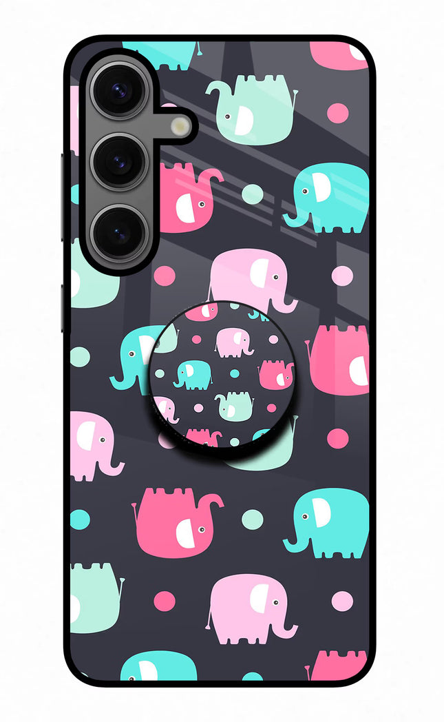 Baby Elephants Samsung S24 Glass Case