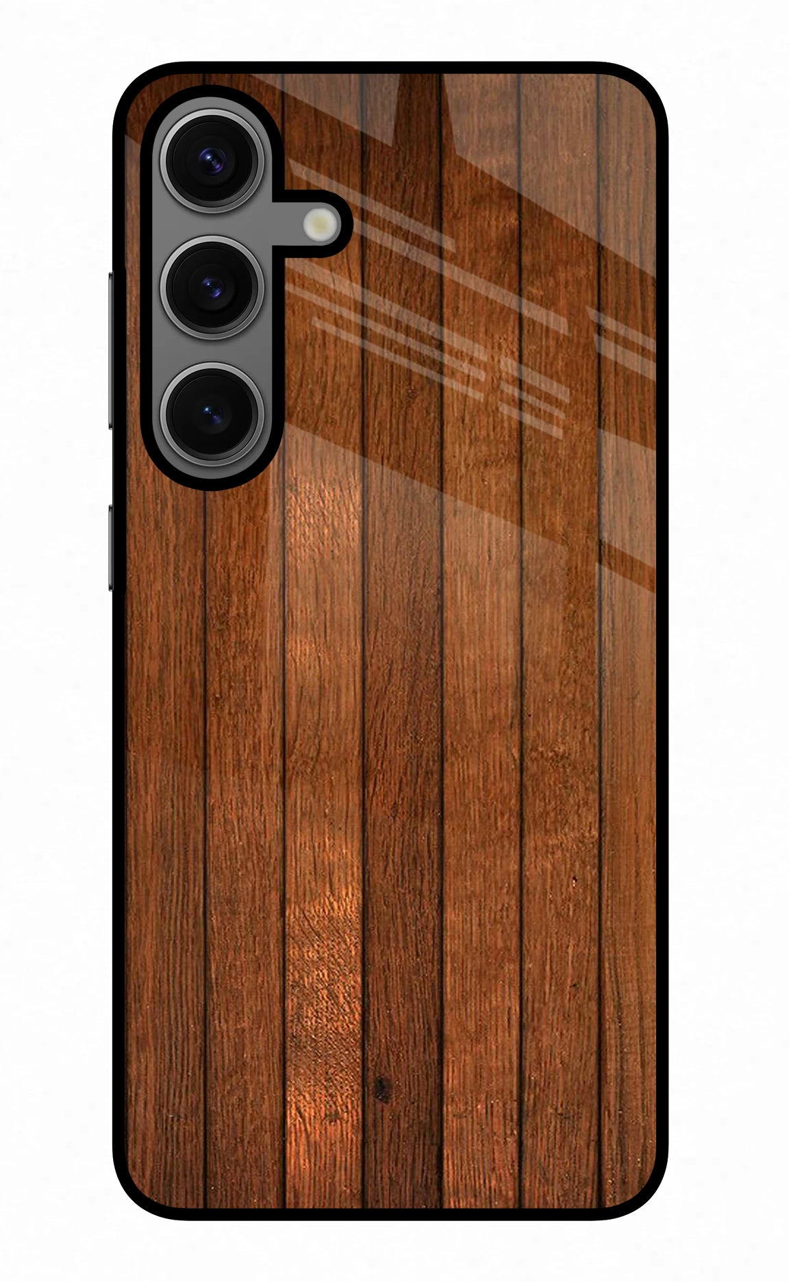 Wooden Artwork Bands Samsung S24 Plus Glass Case