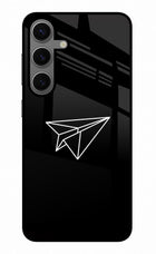 Paper Plane White Samsung S24 Plus Glass Case