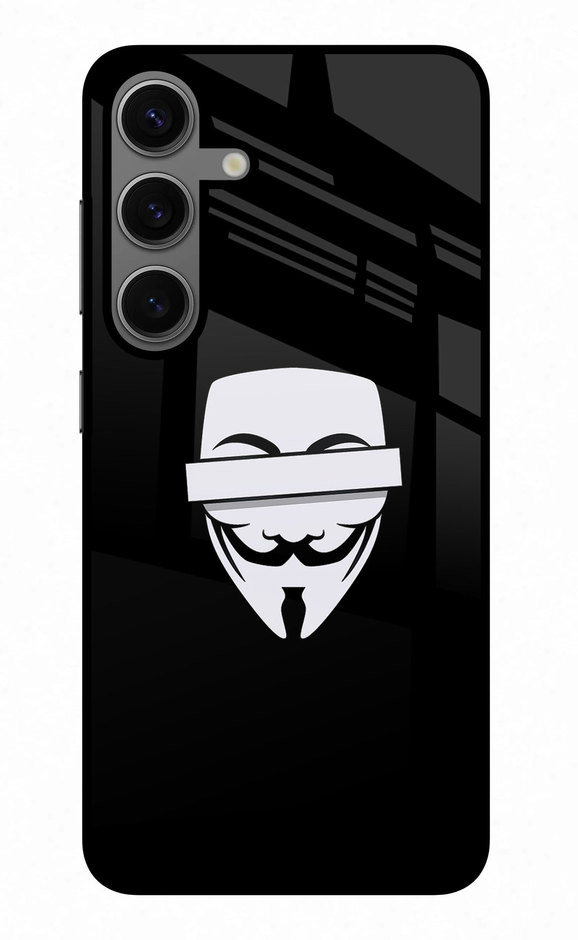 Anonymous Face Samsung S24 Plus Glass Case