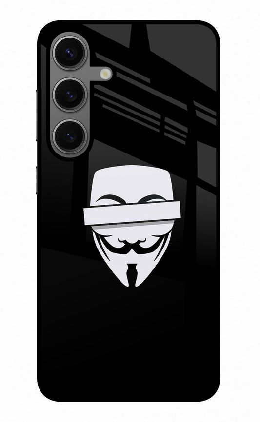 Anonymous Face Samsung S24 Plus Glass Case