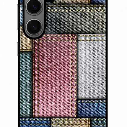 Multicolor Jeans Samsung S24 Plus Glass Case Back Cover by Casekaro