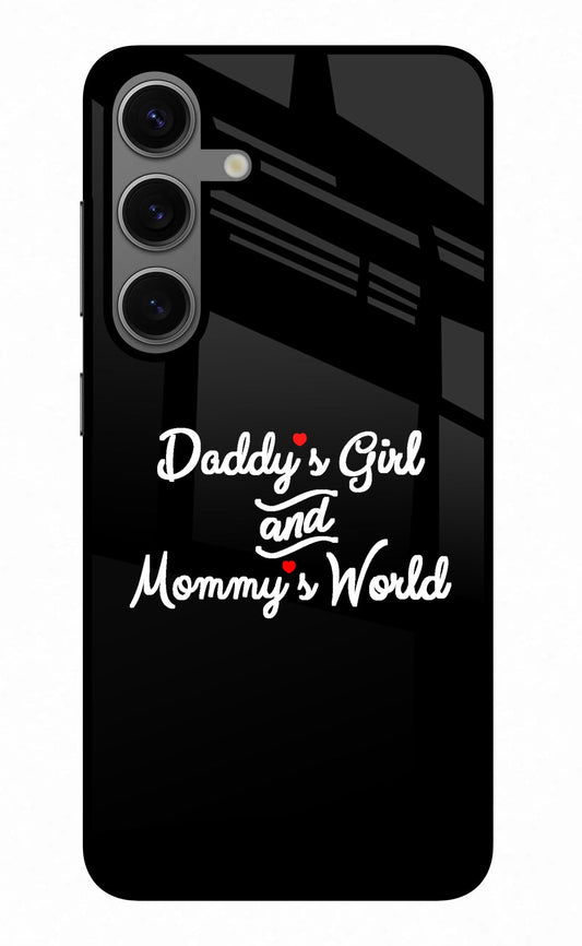 Daddy's Girl and Mommy's World Samsung S24 Plus Glass Case