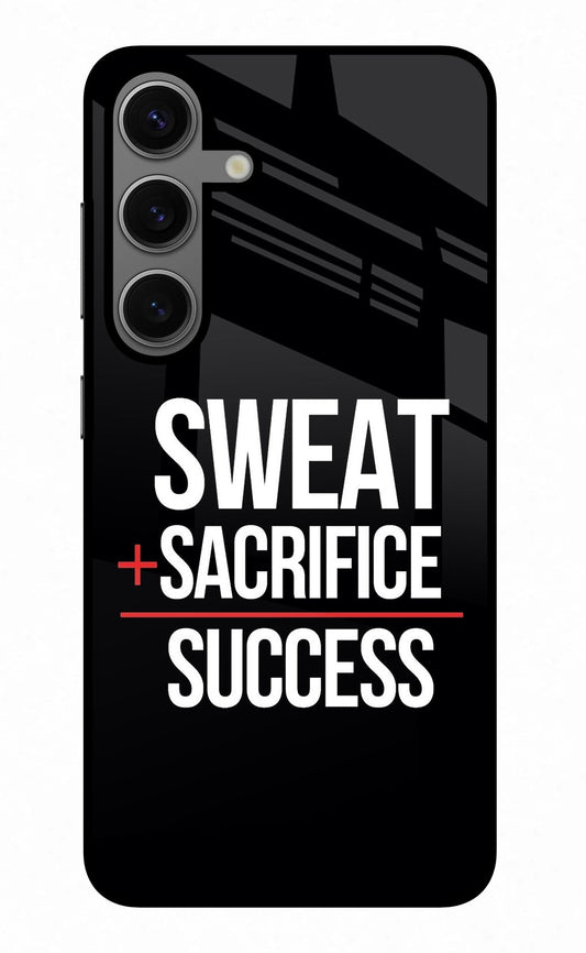 Sweat Sacrifice Success Samsung S24 Plus Glass Case