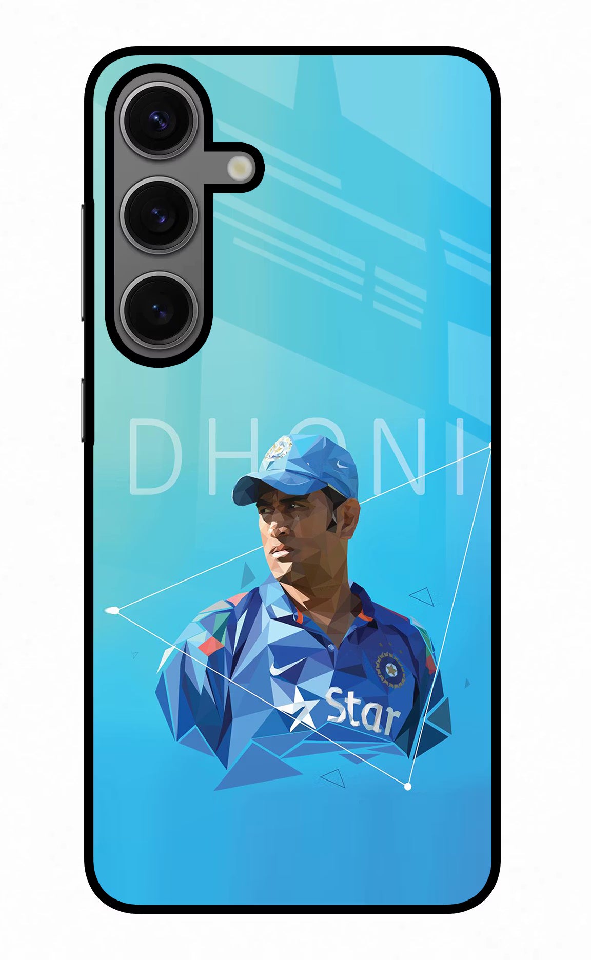 Dhoni Artwork Samsung S24 Plus Glass Case Back Cover by Casekaro