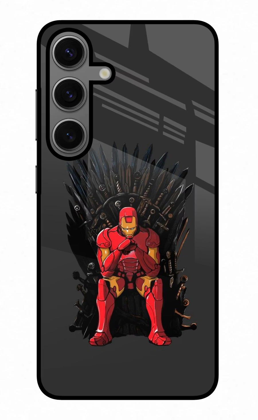 Ironman Throne Samsung S24 Plus Back Cover, Glass case
