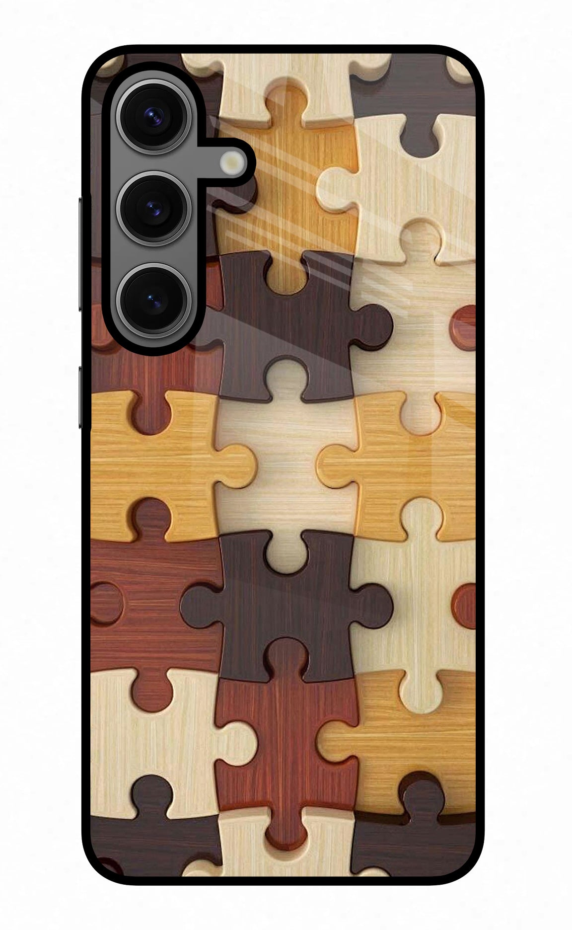 Wooden Puzzle Samsung S24 Plus Glass Case