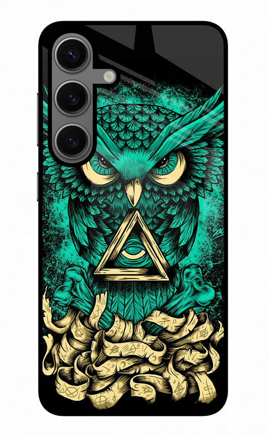 Green Owl Samsung S24 Plus Glass Case