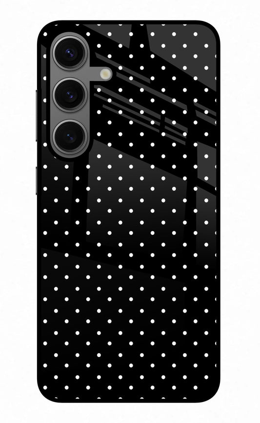 White Dots Samsung S24 Plus Glass Case